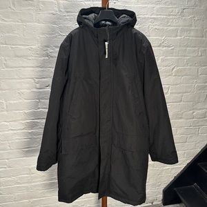 Joe Fresh black padded puffy parka jacket long coat